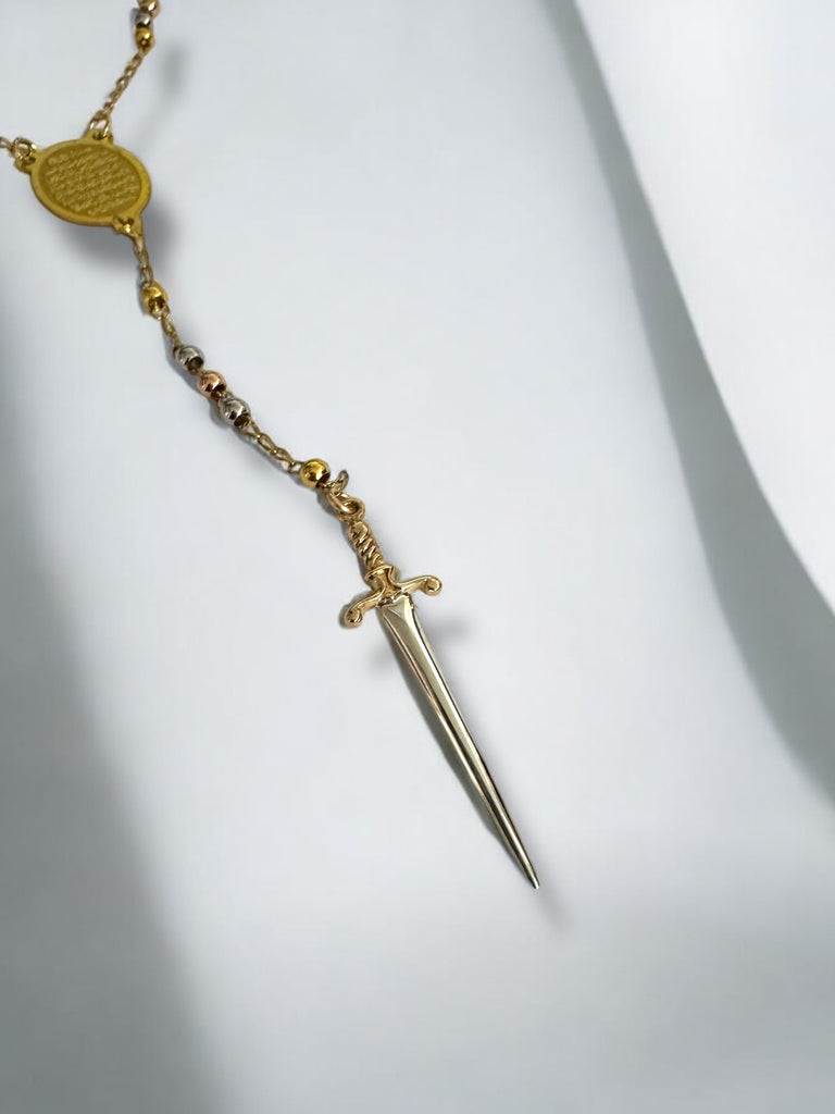 Rosary Dagger Necklace