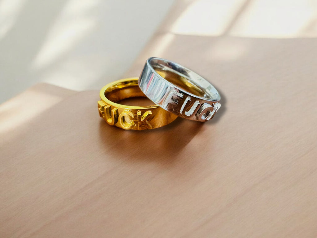 Raised Fuck Cigar Band Ring