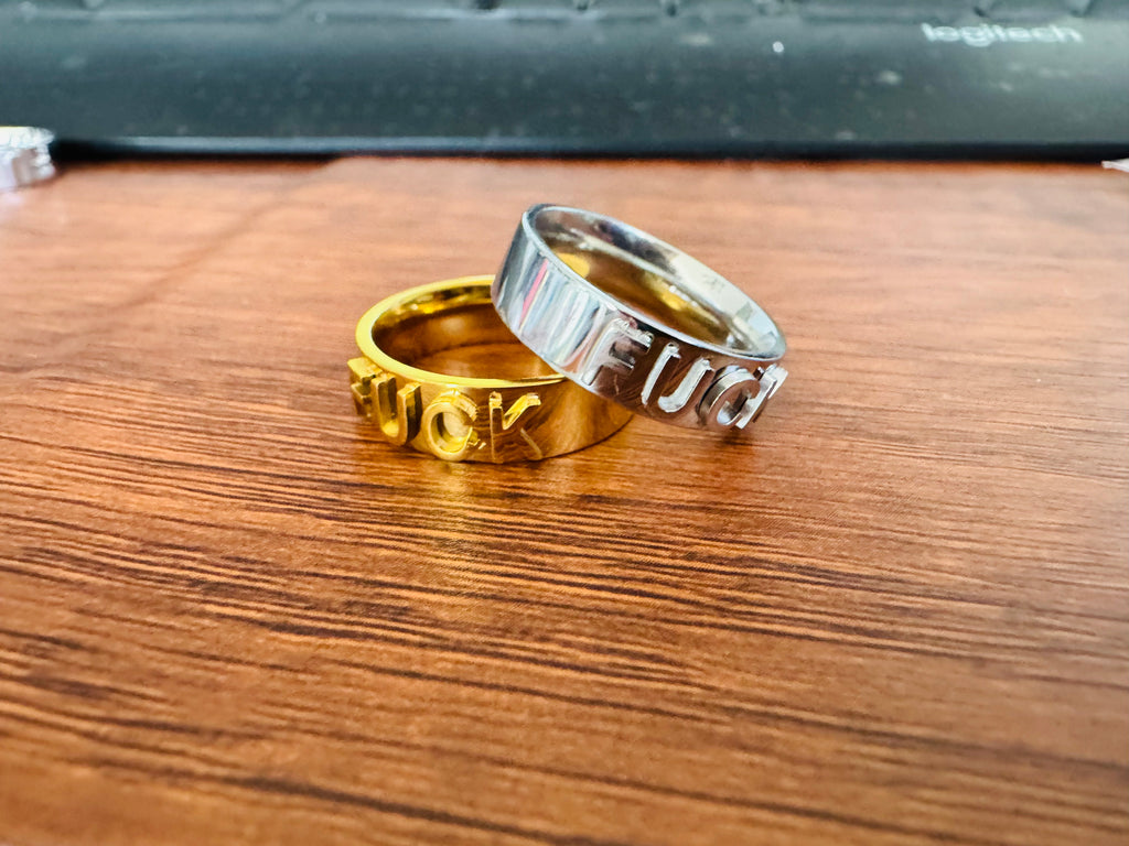 Raised Fuck Cigar Band Ring