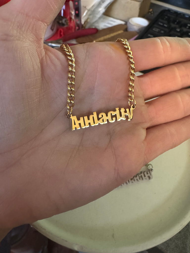 Audacity Word Necklace