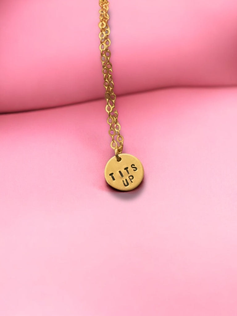 Tits Circle Charm Necklace