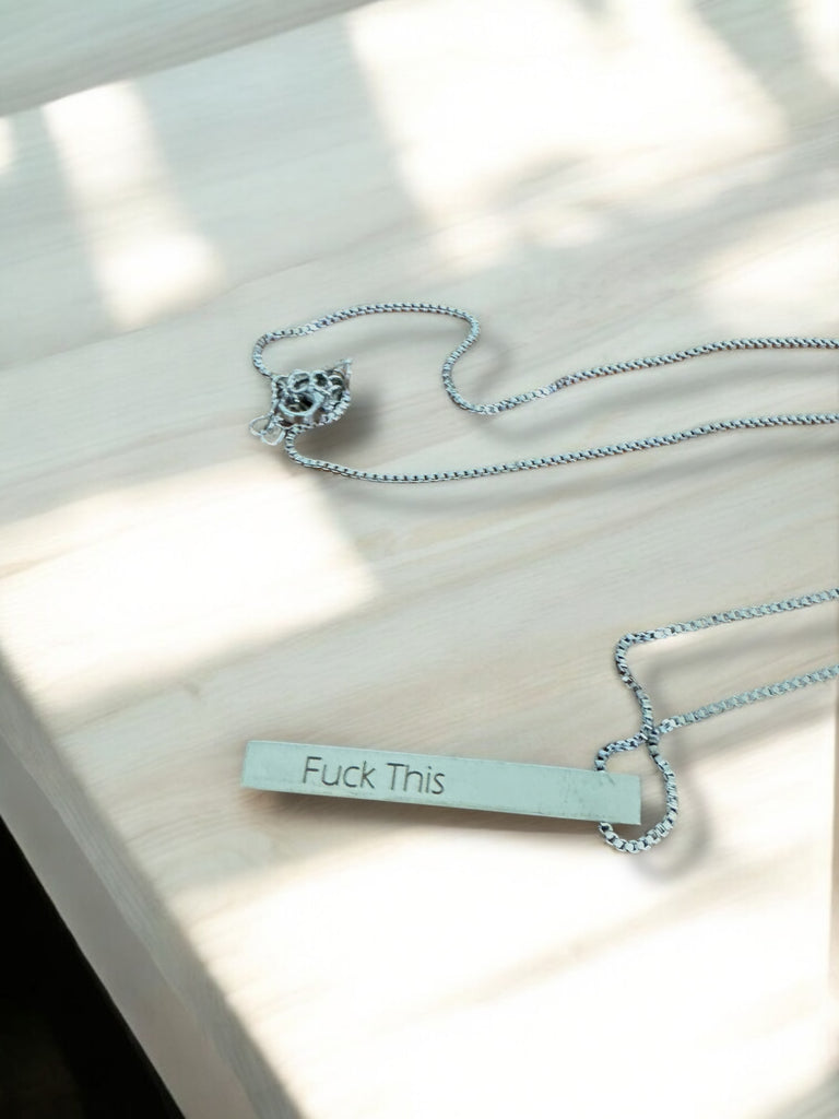 All The Fucks Four Sided Necklace