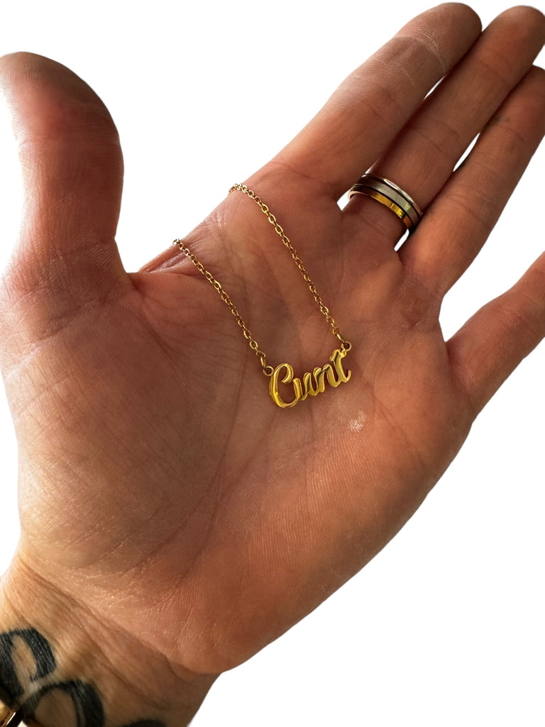 A Wee Cunt Cursive Necklace