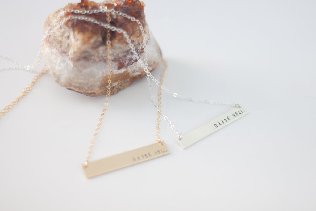 Raise Hell Bar Necklace